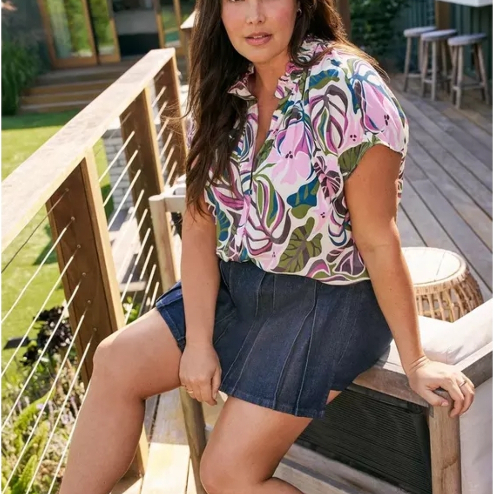 Torrid Women's Blouse with Ruffle Trim